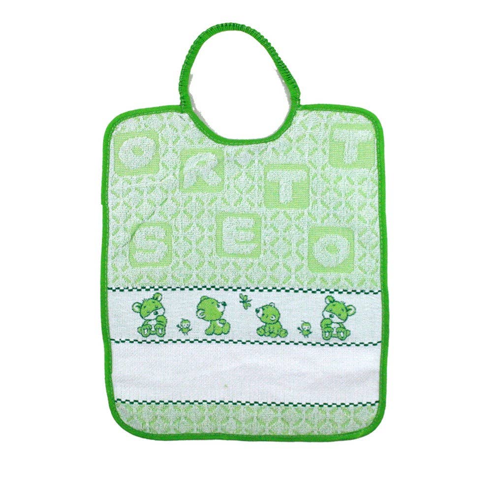 Almatex srl - Vendita all'ingrosso Bavaglino - Neonati - Bavaglino ORSETTO con elastico cm. 28x33 con banda da ricamare4