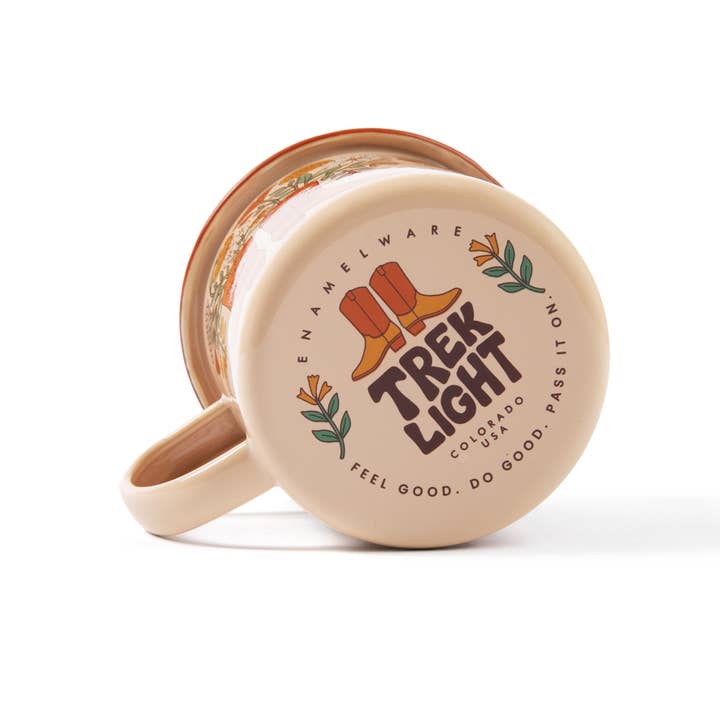 Trek Light - Wholesale Coffee Mug - Enamel Coffee & Camp Mug | Western Bloom | 16oz2