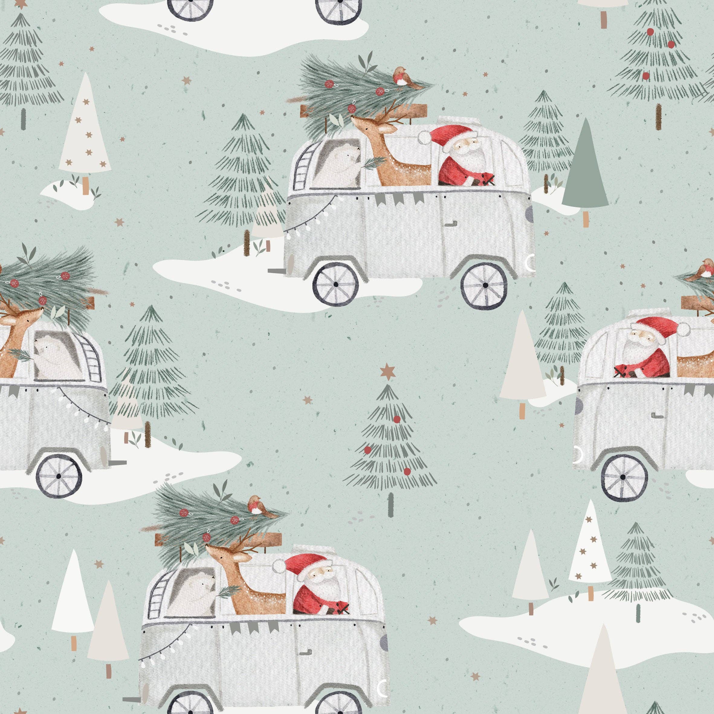 Little Joy Co. - Wholesale Slaappak - Baby - Santa Van Christmas Bamboo Zippy Romper Babypyjama Kleding7