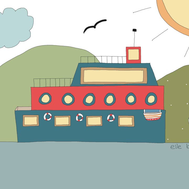 Ferry wenskaart voor wholesale door Elle Bee Art Studio