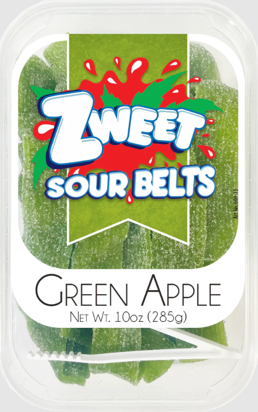 iSweet.ca – wholesale Gelégodis – Turkey Zweet Tub Sour Belts Grönt Äpple 10 oz0