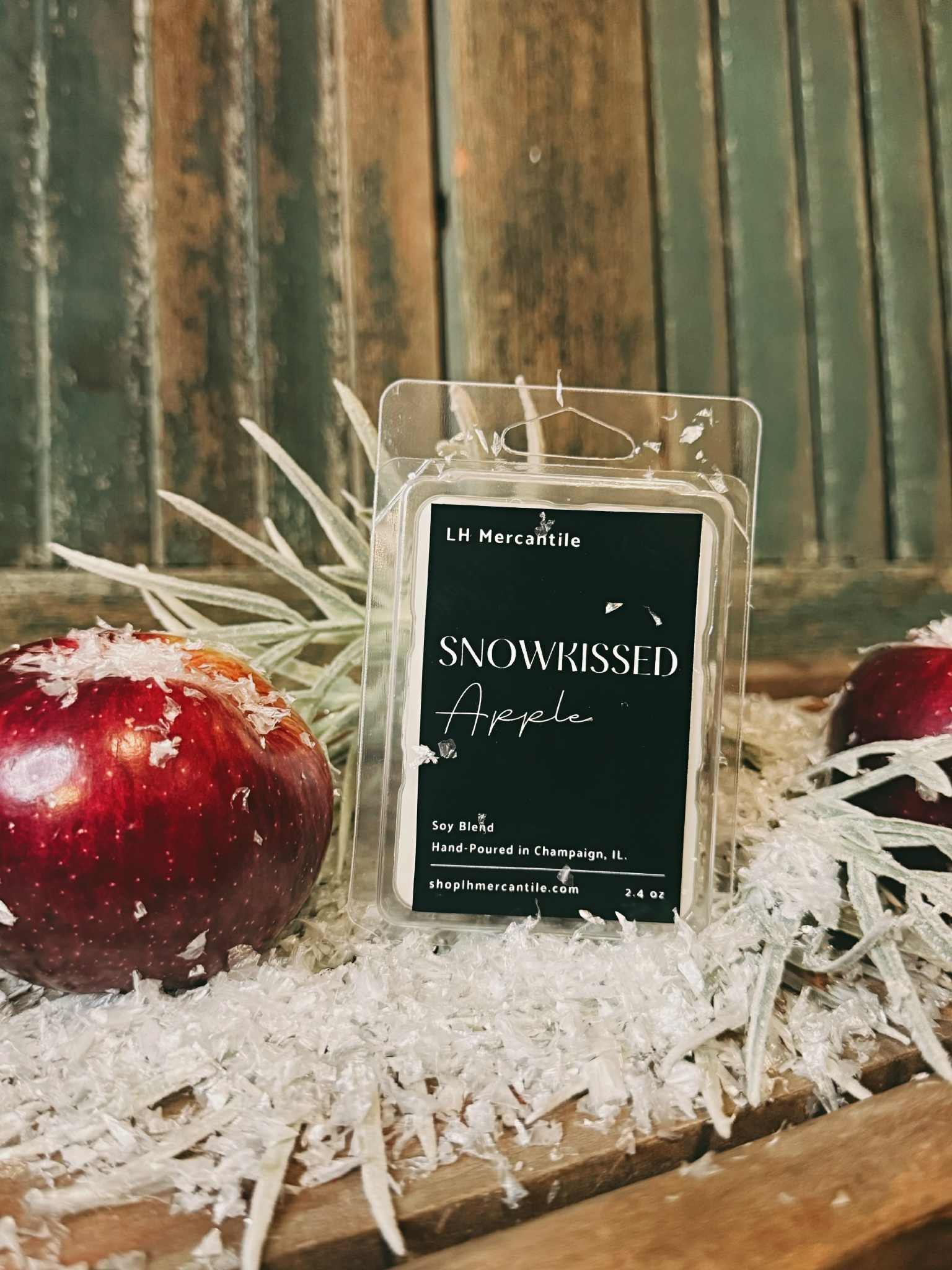 LH Candle Co. (Formerly LH Mercantile) – Cera sólida por atacado – Maçã Beijada pela Neve Cera Perfumada de Natal | Cera Perfumada de Inverno0