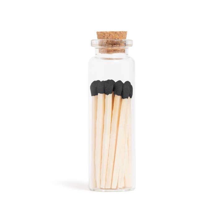 Enlighten the Occasion - Wholesale Matches - Black Matches in Small Corked Vial