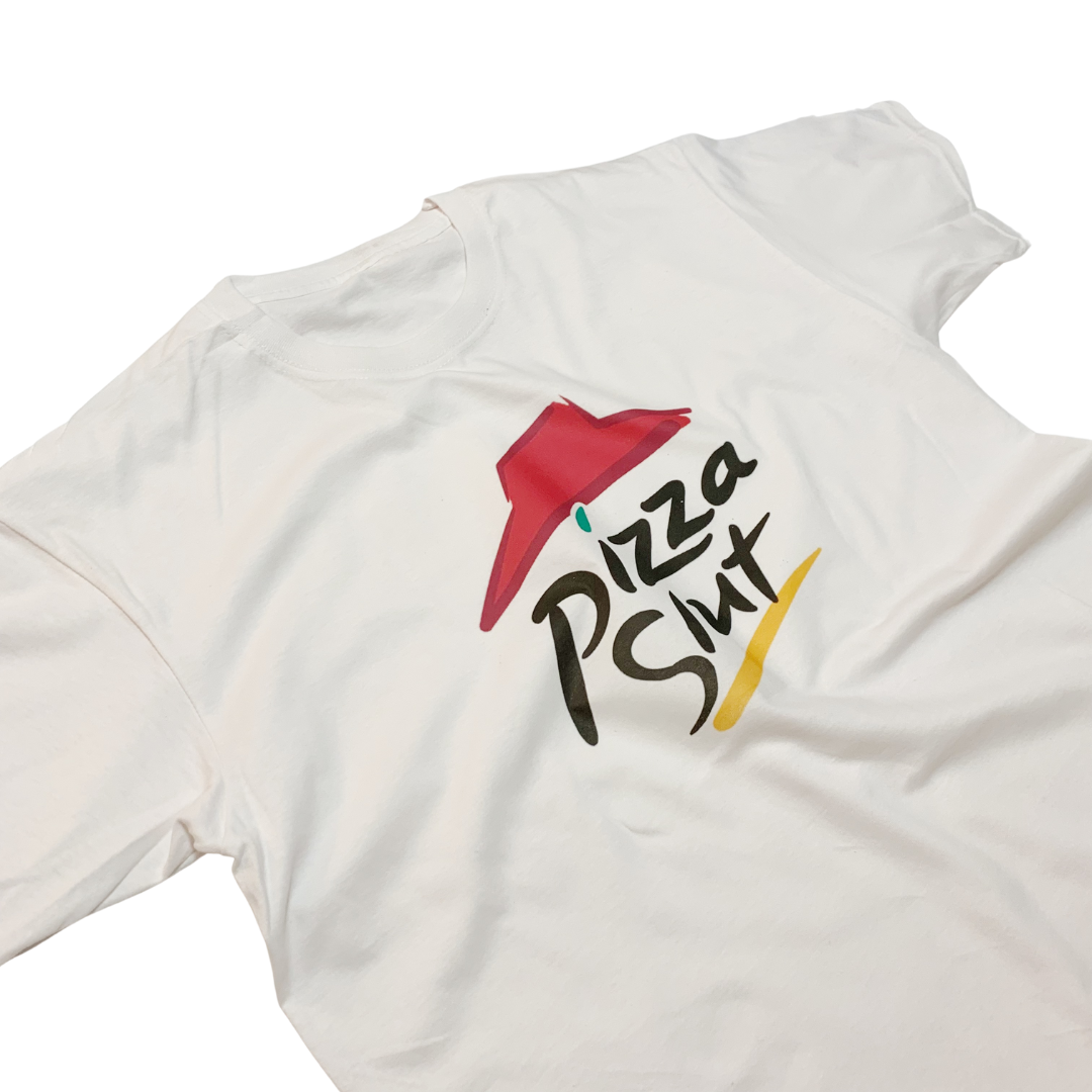 White Pizza Slut Funny T-Shirt for wholesale on Faire1