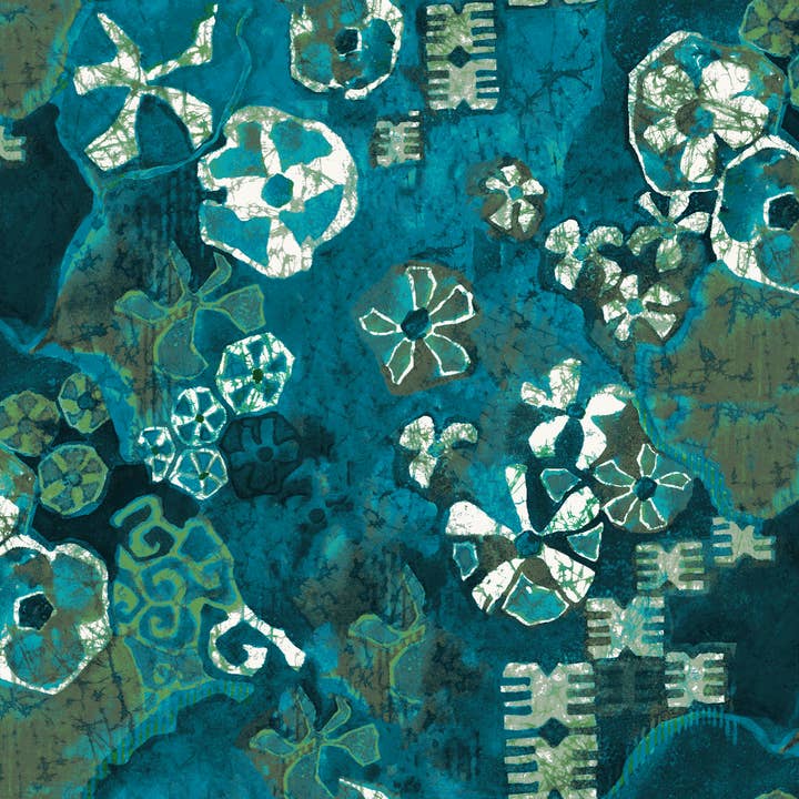 JAMS World - Venta al por mayor Kimono - Mujer - Chaqueta Kimono - Tiare Azul Brillante