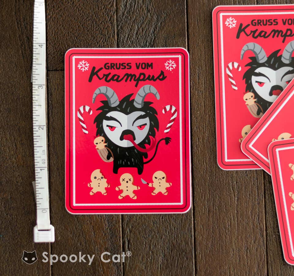 Spooky Cat Press - Wholesale Sticker - Baby Krampus Diecut Sticker0
