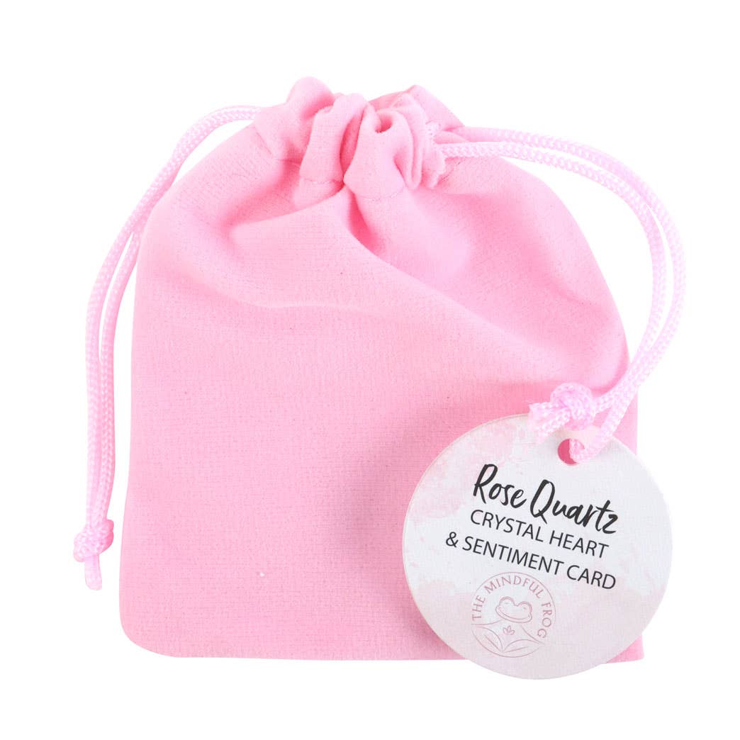 Something Different Wholesale – wholesale Spiritual stone/crystal – I Love You Rose Quartz Crystal Heart in a Bag3