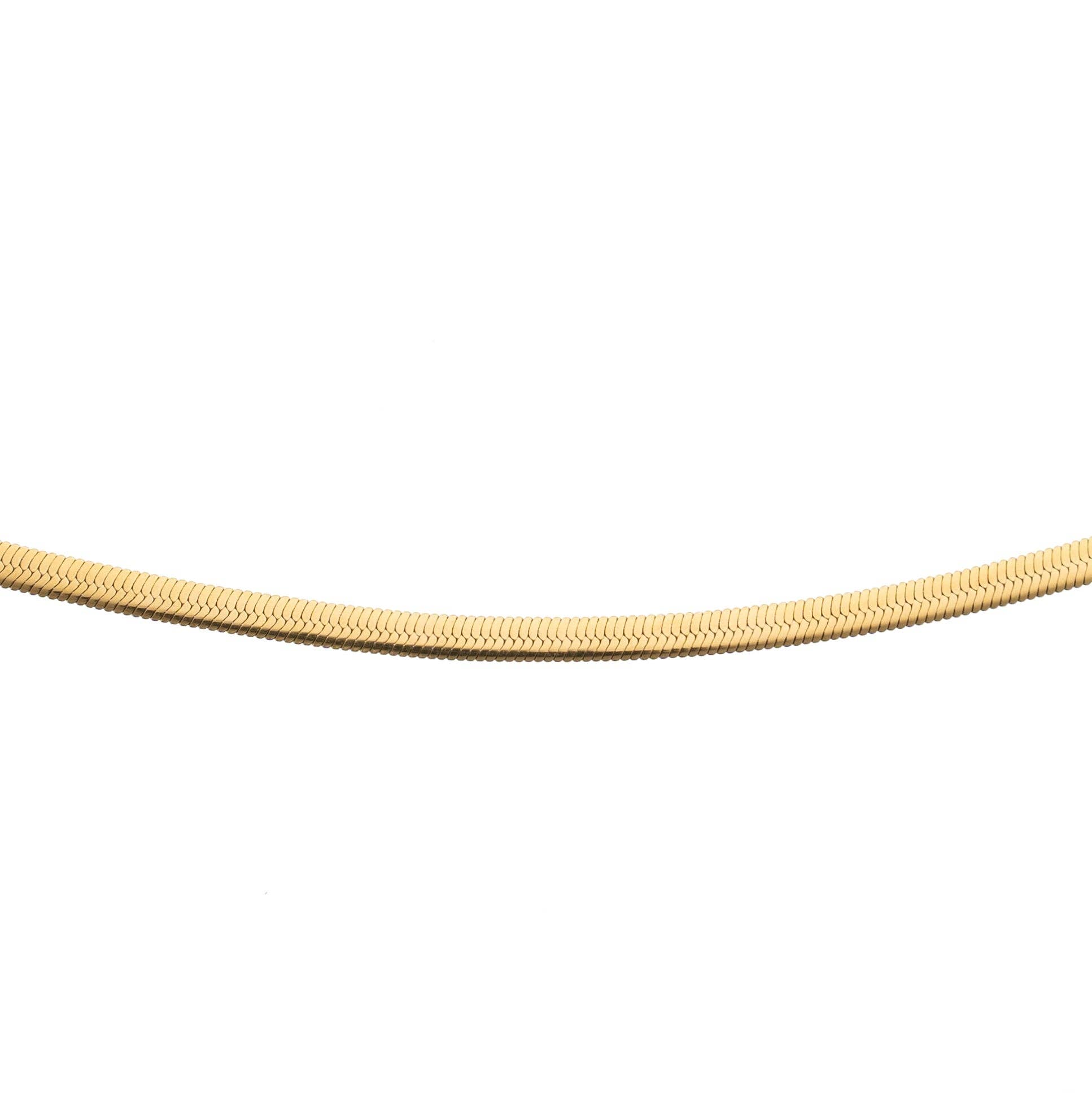 Brenda Grands Jewelry - Wholesale Link & Chain Necklace - Waterproof Gold Herringbone Necklace4