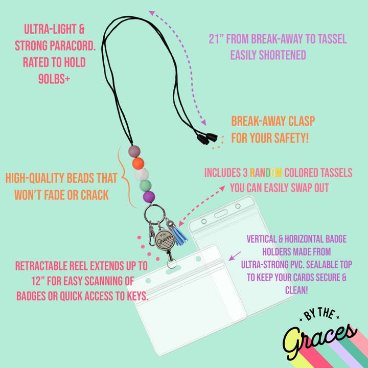 By the Graces – Fita porta-chaves – Mulher por atacado – Lanyard Frisado Roxo & Laranja3