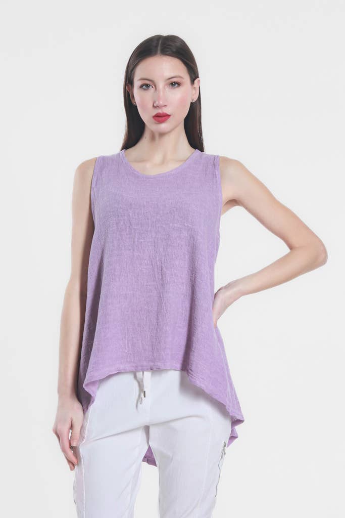 TINA Stephens Italy/Tees By Tina - Wholesale Tank Top - Women's - Lexa Lin-Co Tunic Tank (BT117)11