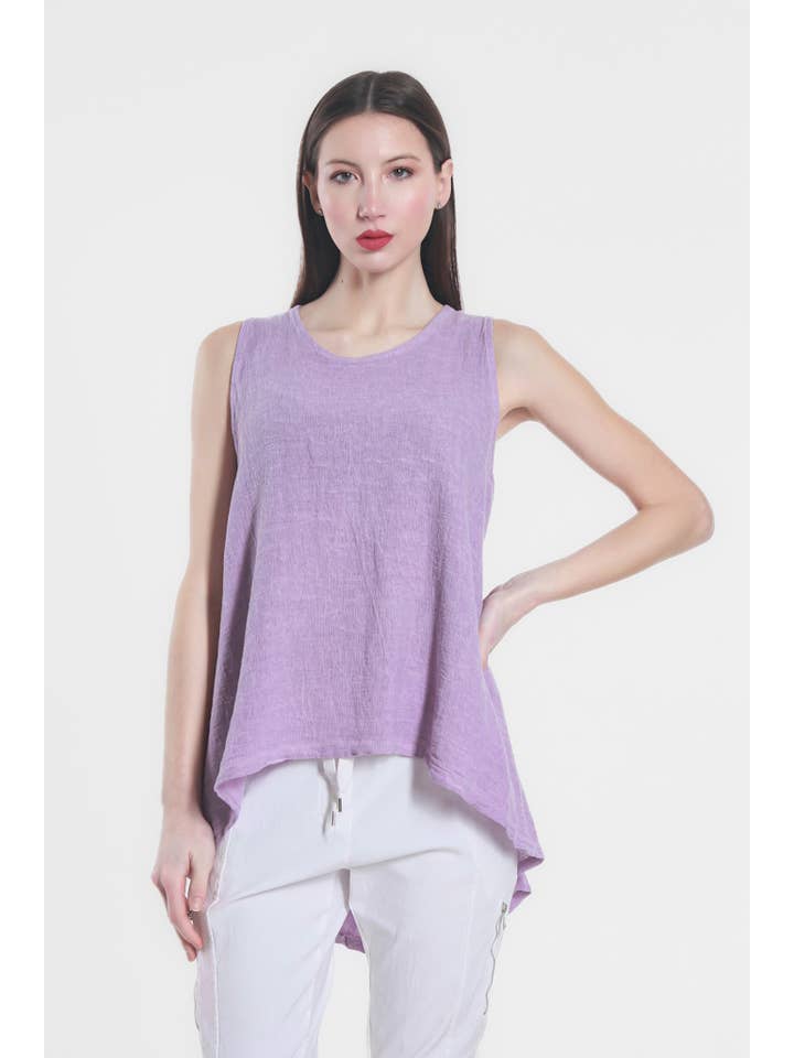 TINA Stephens Italy/Tees By Tina - Wholesale Tank Top - Women's - Lexa Lin-Co Tunic Tank (BT117)11