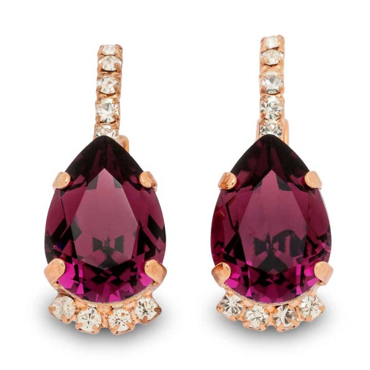 Vivienne Earrings Amethyst for wholesale by French Attic