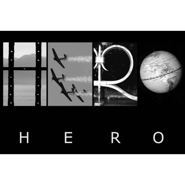 Hjältekort 01 med alfabetfotografi för wholesale av PhotoWord Art