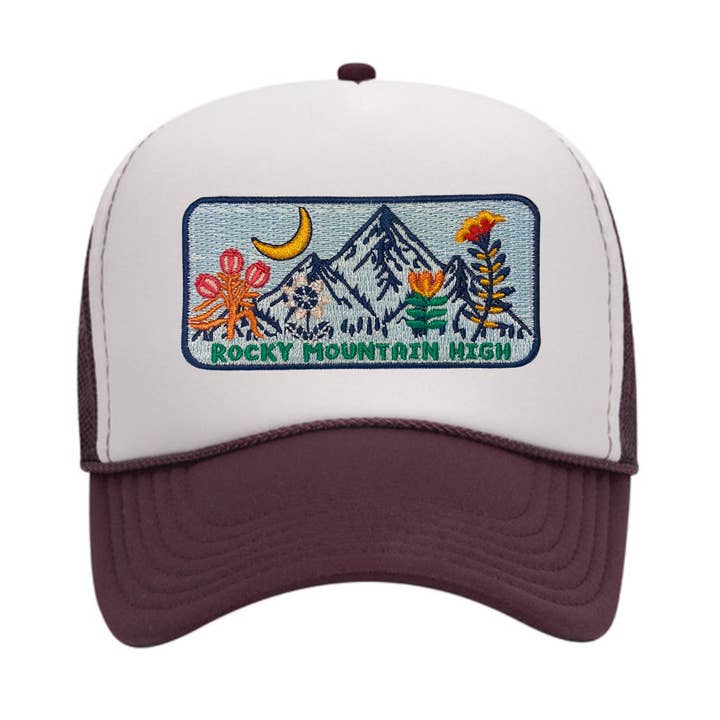 Spruce Seed - Wholesale Trucker Hat - Women's - Adult Trucker Hat- Rocky Mountain High Patch