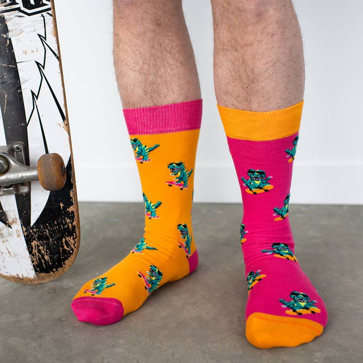 Friday Sock Co. - Wholesale Socks - Men's - Men's Dinos on Skateboards Socks2