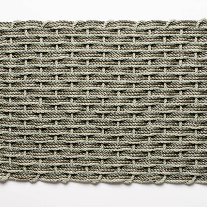 The Rope Co. - Wholesale Door Mat - Sage + Mushroom + Blue Spruce Triple Weave Doormat