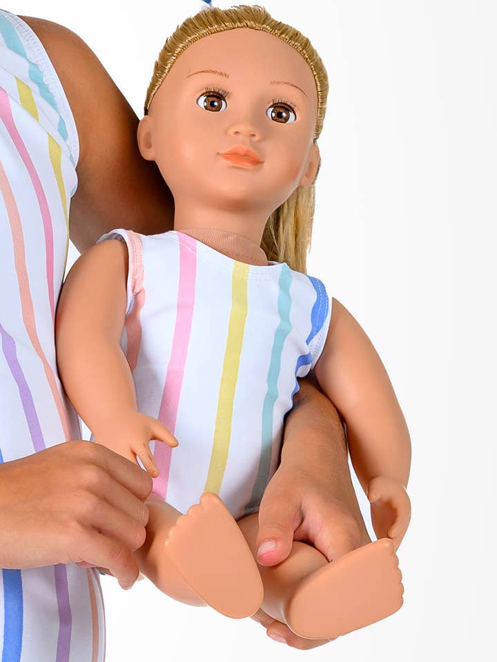 Candy Stripes Doll Size Leotard for wholesale by Destira