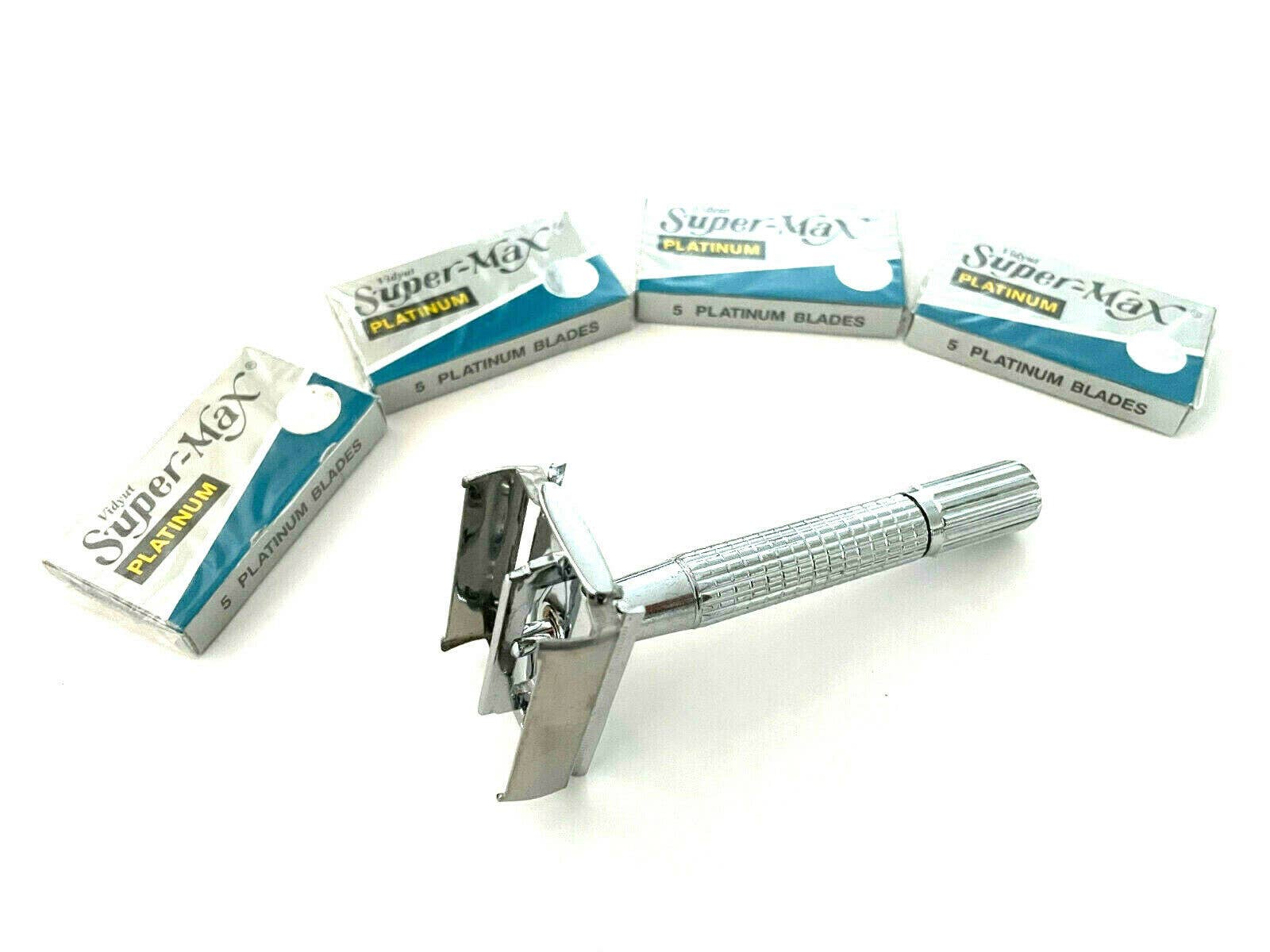 HASHIR PRODUCTS - Wholesale Razor - Men's - Men’s Traditional Classic Double Edge Chrome Shaving Safety Razor + 20 Blades3