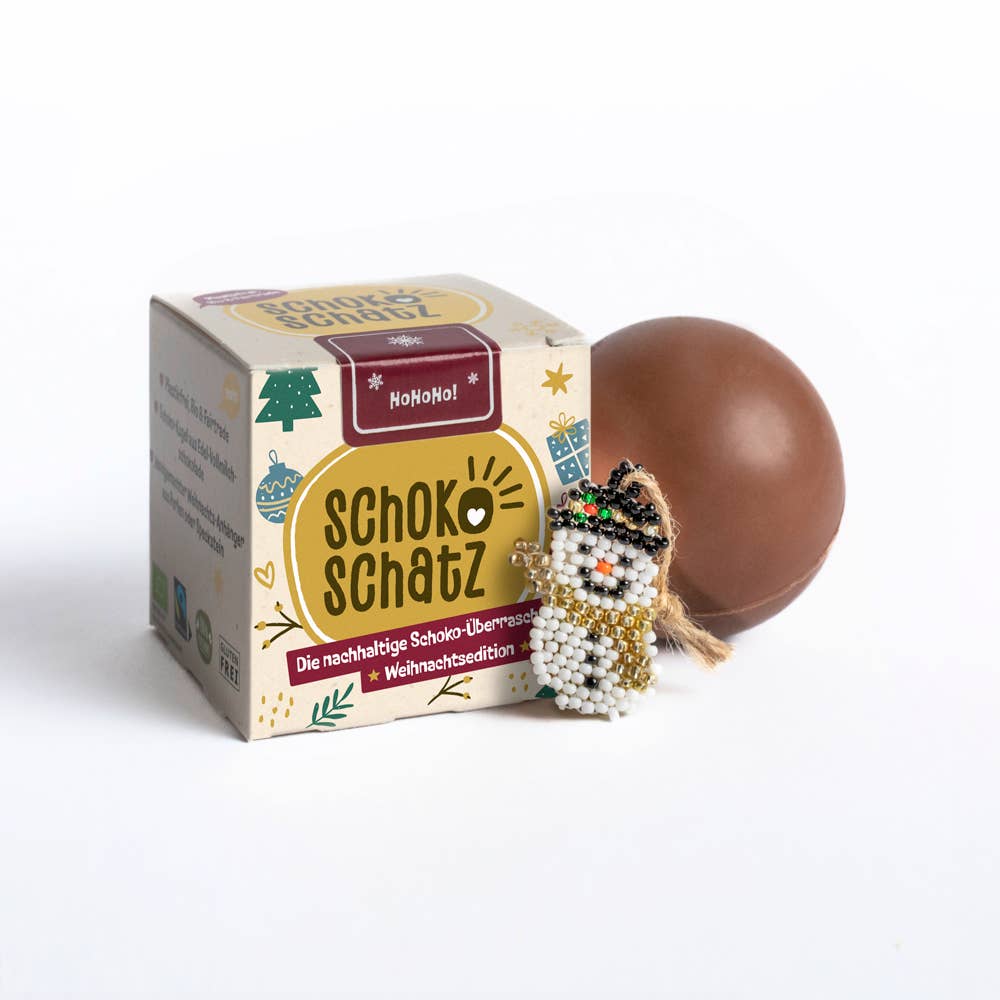 SchokoSchatz e.K. - Wholesale Chocolate - Chocolate ball with surprise "Christmas Edition"