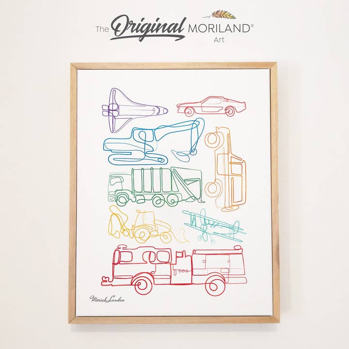 Vehicles - Stampa su tela con cornice per la vendita all'ingrosso da parte di MORILAND