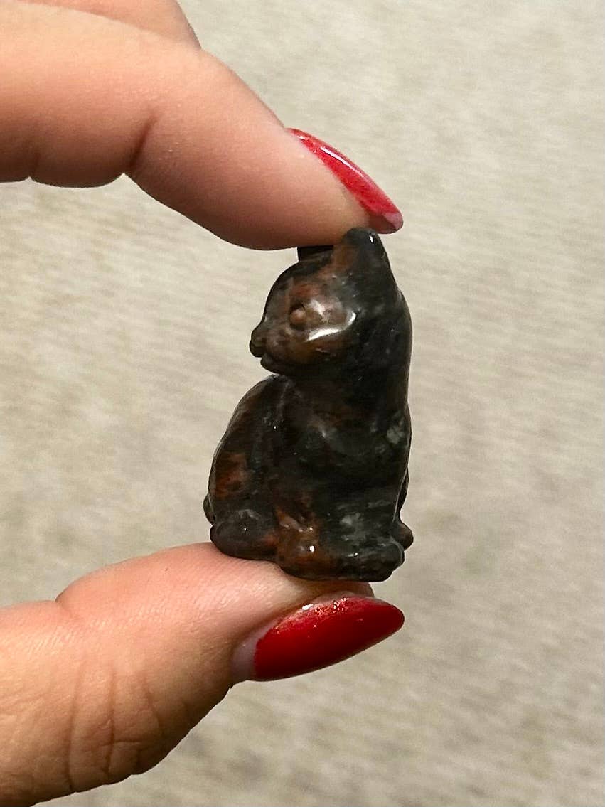 Atomic Alchemy - Wholesale Spiritual Stone/Crystal - Sitting Kitty Cat Mini Carving Crystal Gemstone3