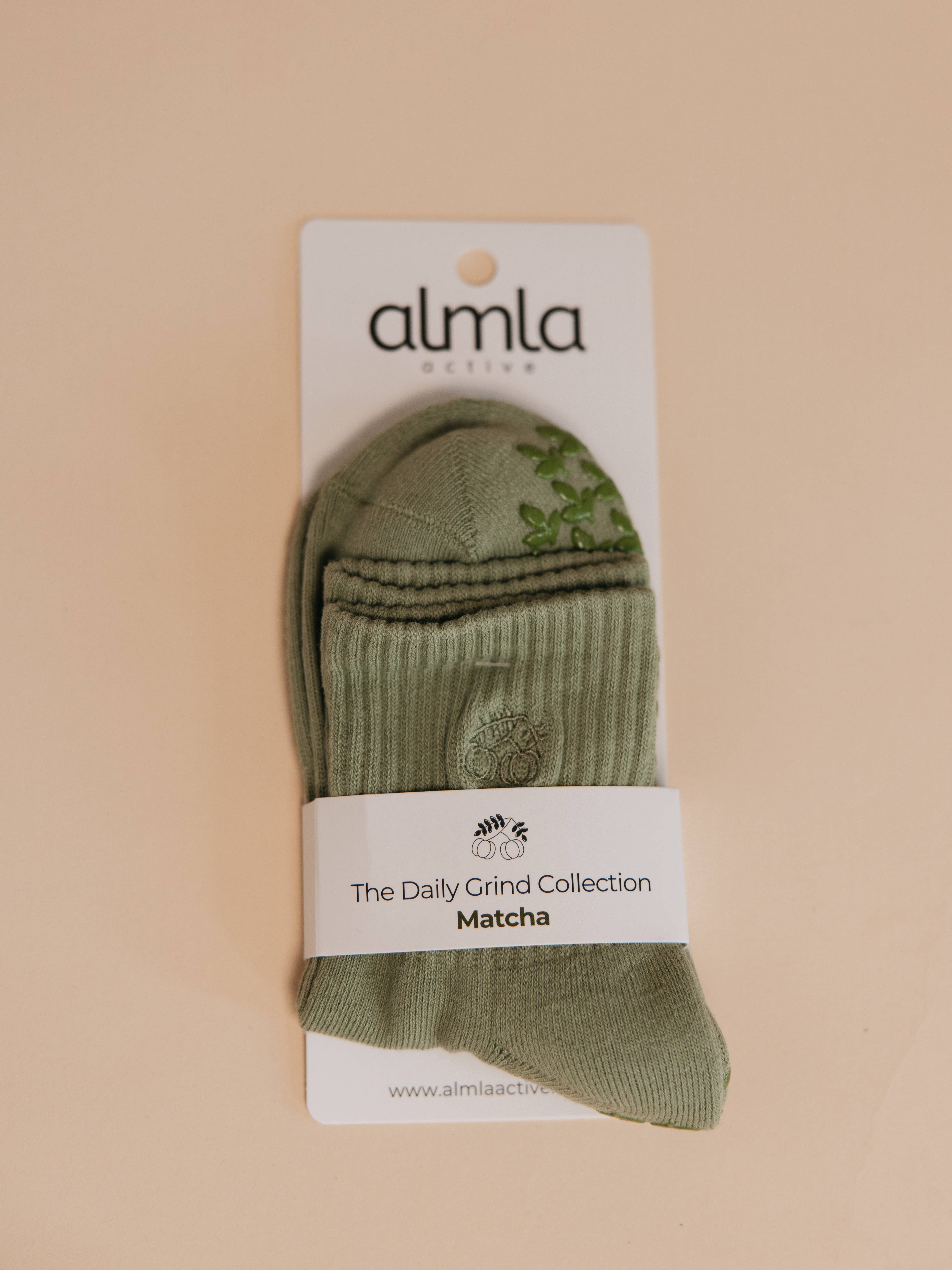 Almla Active - Wholesale Socks - Women's - Matcha Green Pilates Grip Socks – Daily Grind7