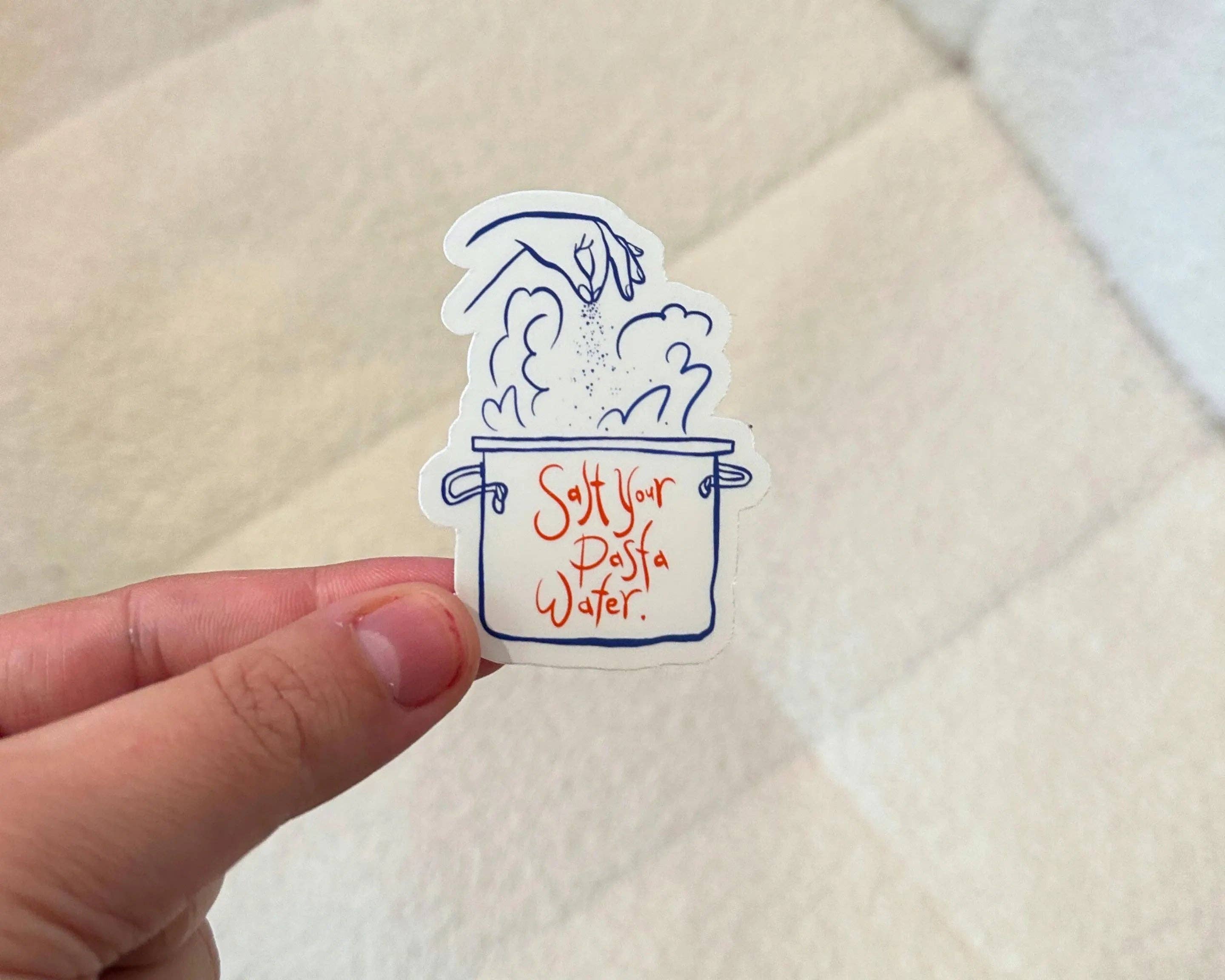 Olive Street Collective - Wholesale Sticker - Salt Your Pasta Water Sticker2