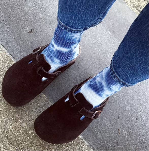 Merle Works - Wholesale Socks - Unisex - Indigo Tie-dye Dressy Socks2