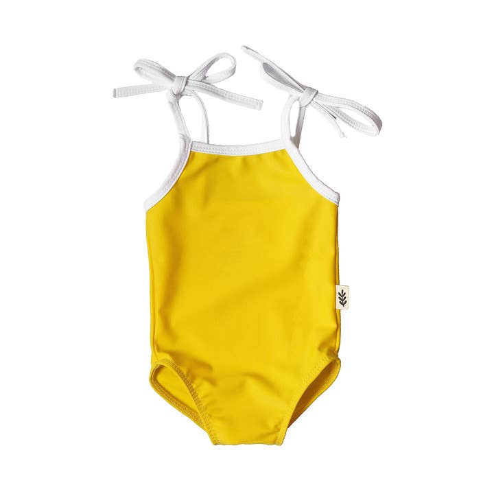 Tie-Strap One-Piece Swimsuit - Pineapple for wholesale by Les Petites Natures