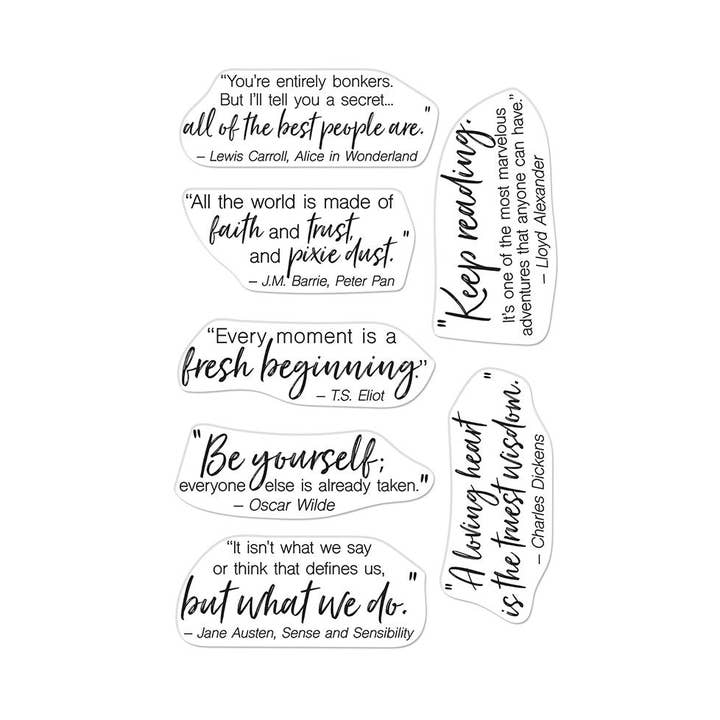 Hero Arts Literary Quotes Clear Stamps for wholesale by Hero Arts + Spellbinders Wholesale