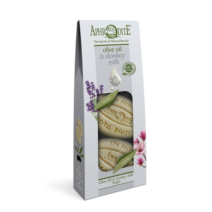 Olivolja & Åsnemjölk Blommig 2-pack för wholesale av Aphrodite Skin Care USA