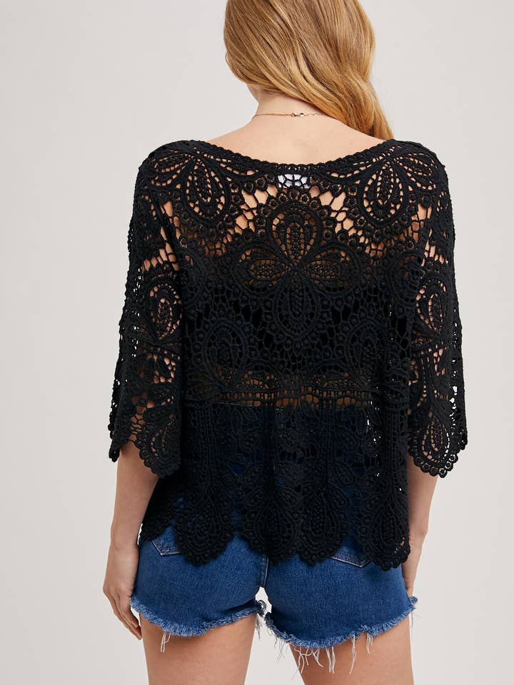 Bluivy - Wholesale Knit top – Women's - CROCHET LACE TOP6