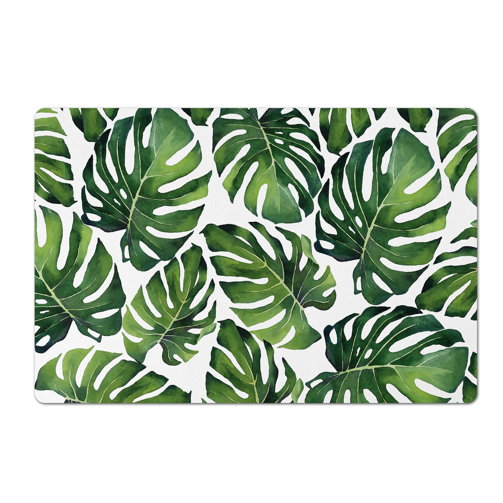 Aliza Darik - Wholesale Pet Food Mat - Dog - Pet Placemat, Tropical Monstera Leaves, Green1