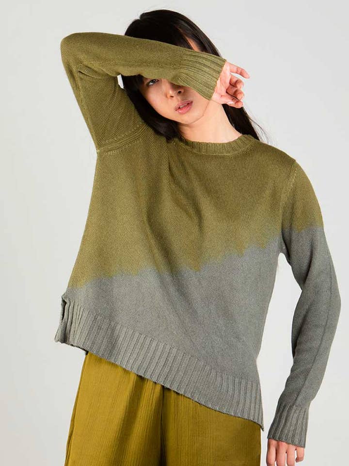 Silk-Cashmere Blend Crew neck - London Sun Tie&Dye for wholesale by Alessandro Aste