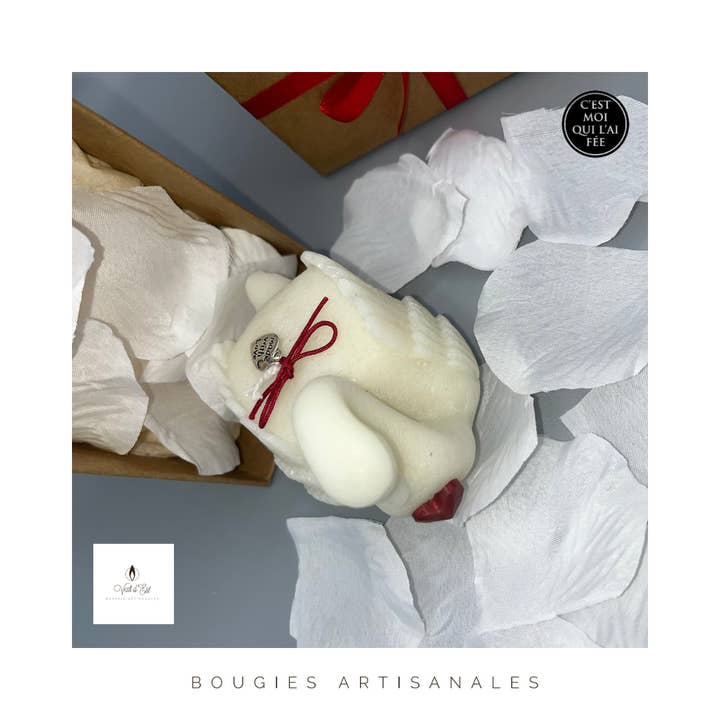 Bougies Vent d'Est - Wholesale Novelty Candle - White swan scented candle "rose"