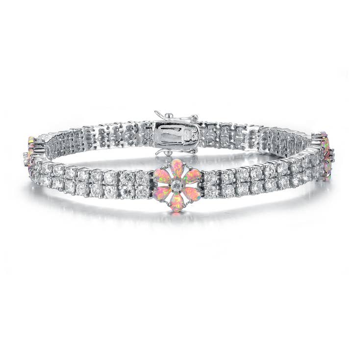 Bracelet en argent sterling avec zircone cubique (1354) pour la vente par Genevive