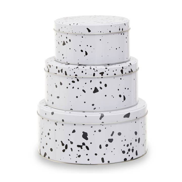 Set of Three Speckled Storage Tins for wholesale by Interiors by Premier