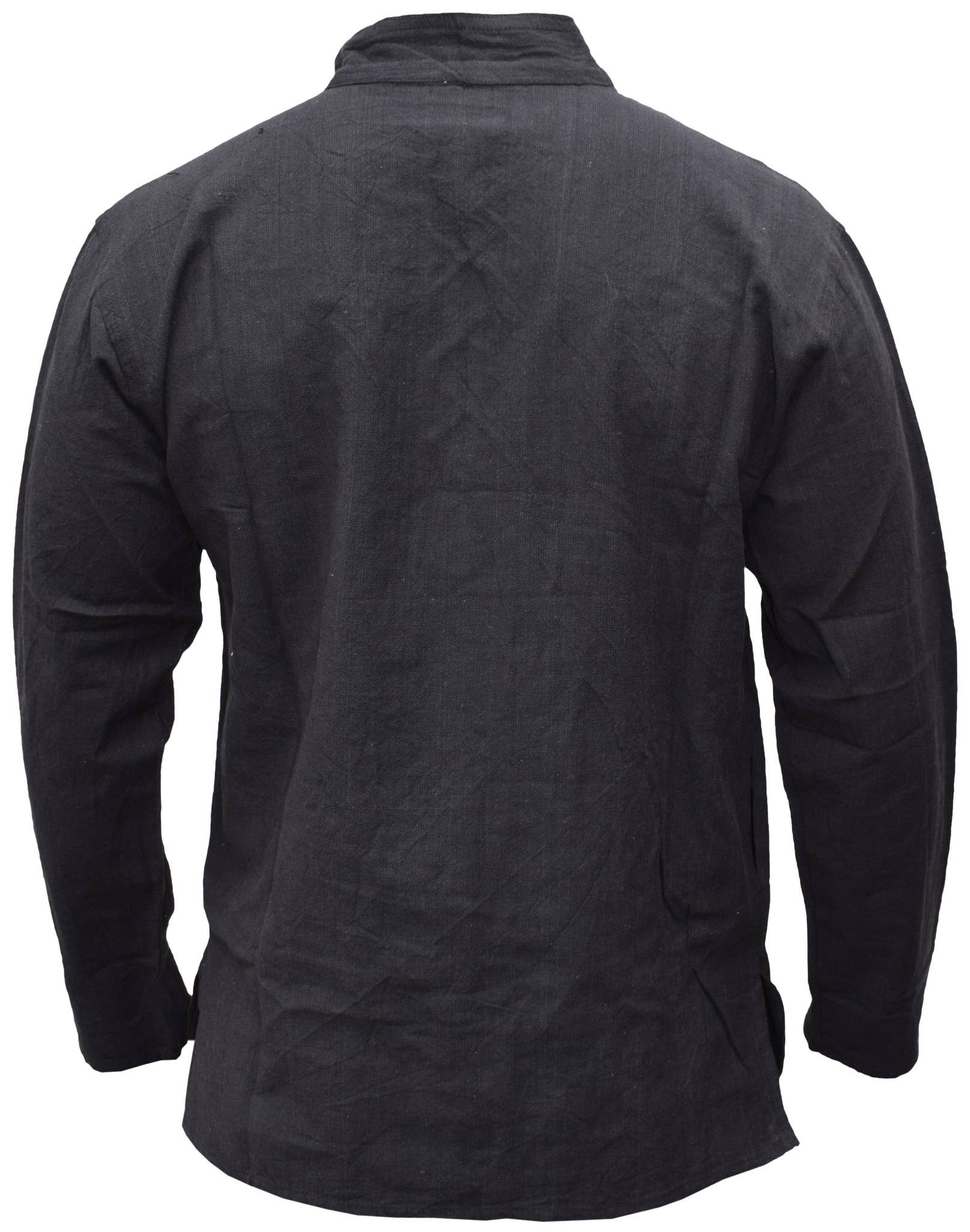 Gheri - Wholesale T-Shirt - Men's - Lace Up Hemp Cotton Viking Tunic Grandad Shirt1