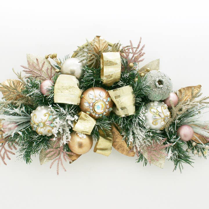 Seasonal by Contrast Inc. – wholesale Christmas decoration – Gold Pomegranate Swag0