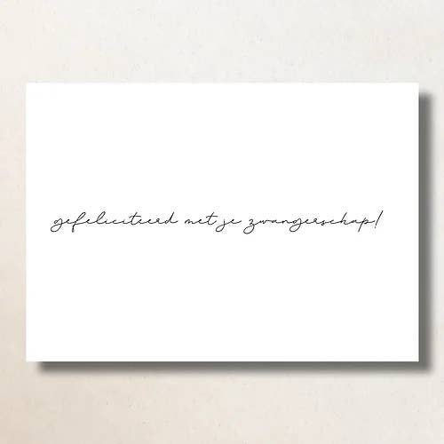 Bijzondere Kaartjes - Wholesale Congratulations Card - Congratulations on your pregnancy/A6/Card