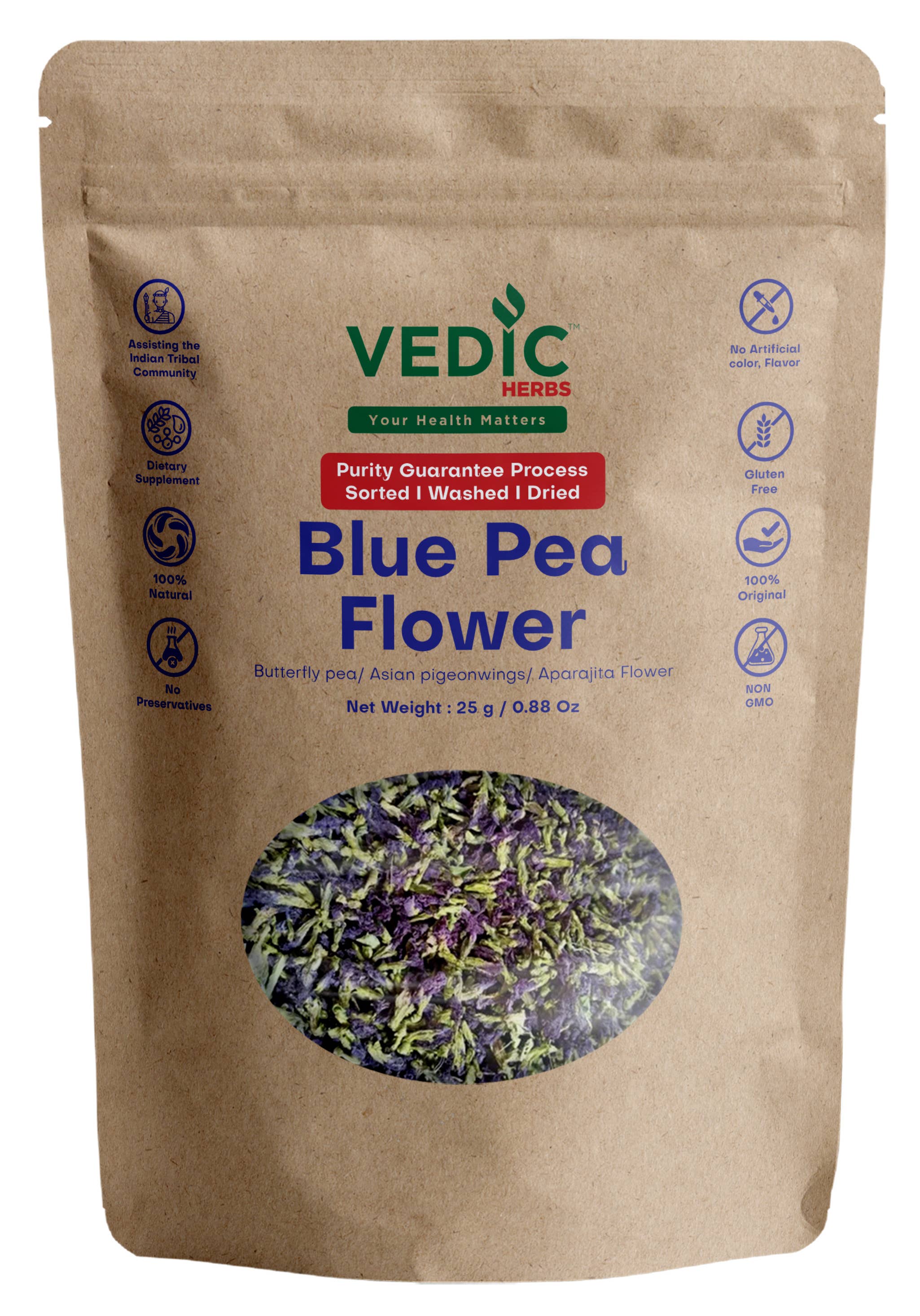 Vedic Juices - Wholesale Protein/Superfood Powder -
Vedic Herbs Blue Pea flower