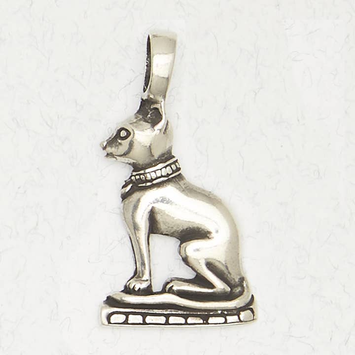 Nirvana LLC - Wholesale Individual charm/pendant - Egyptian Pewter Pendant Necklace - Bastet0