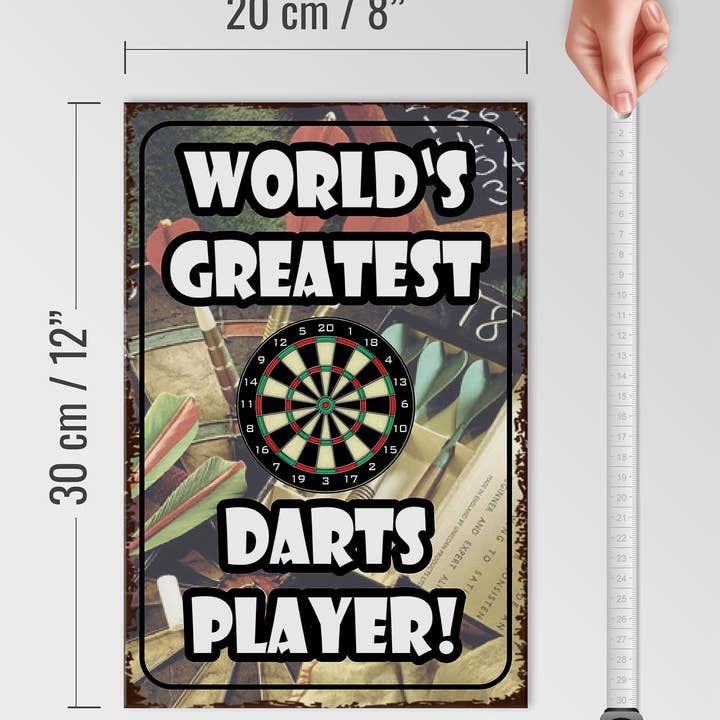 Femer - Wholesale Sign - World's Greatest Darts Player Wooden Sign 20 x 30 cm3