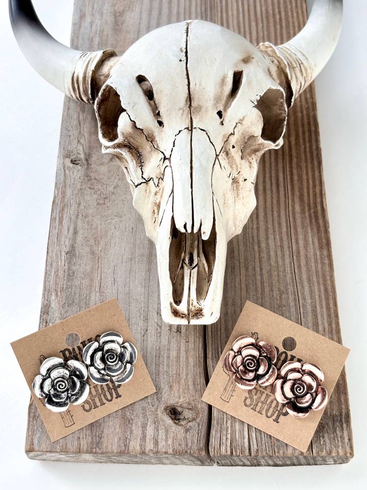 Western Style Flower Stud Earring for wholesale by Boho Ranch Shop