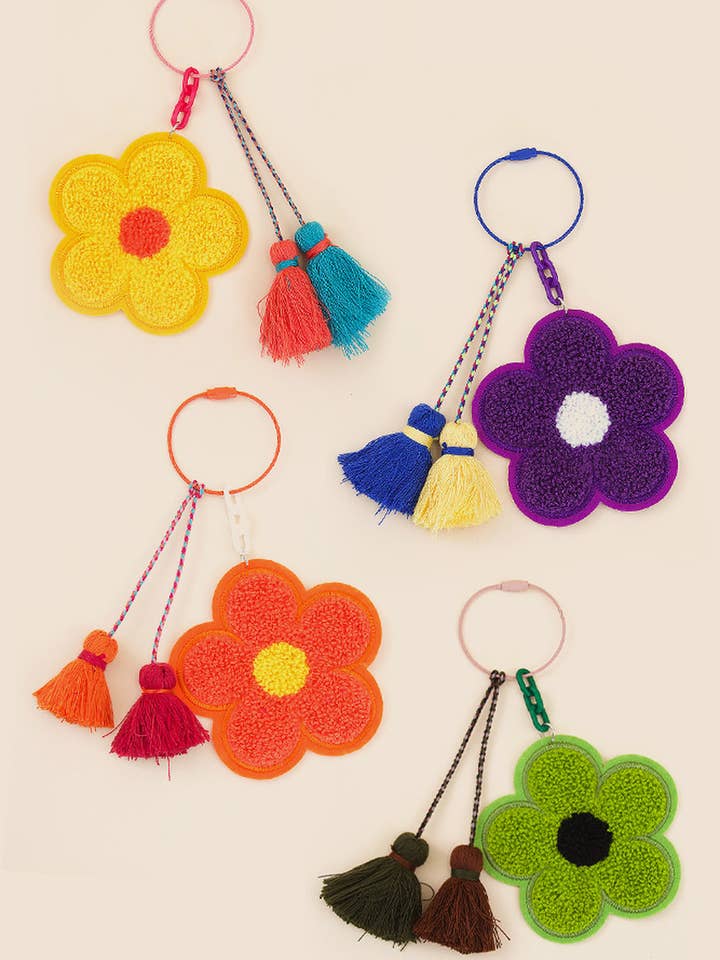 Flower Patch Tassel Keychain-Bak210012 for wholesale by Hana