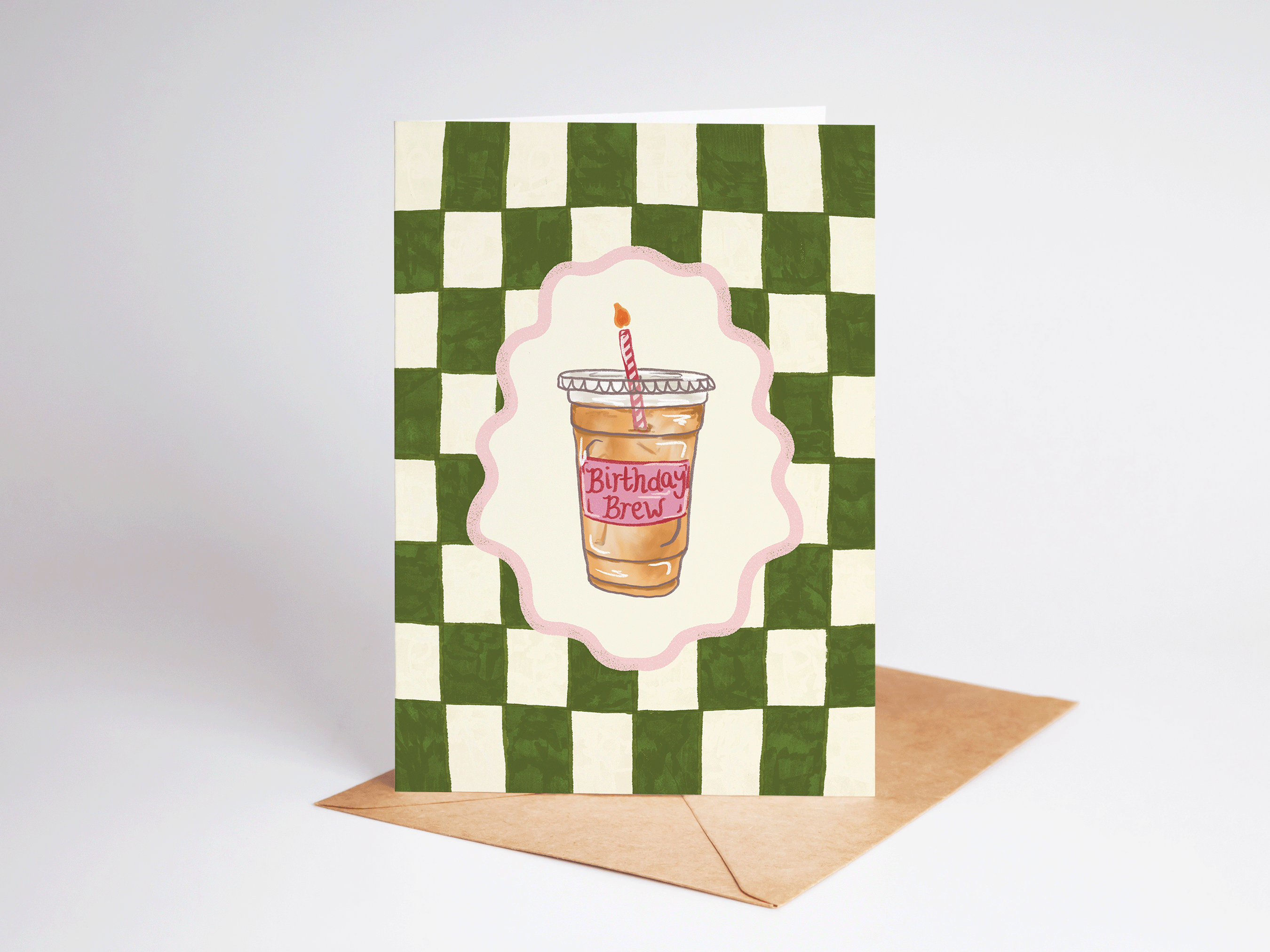 The Shelley Society - Wholesale Birthday Card - Birthday Brew Iced Coffee Coquette Caffeine Greeting Card2