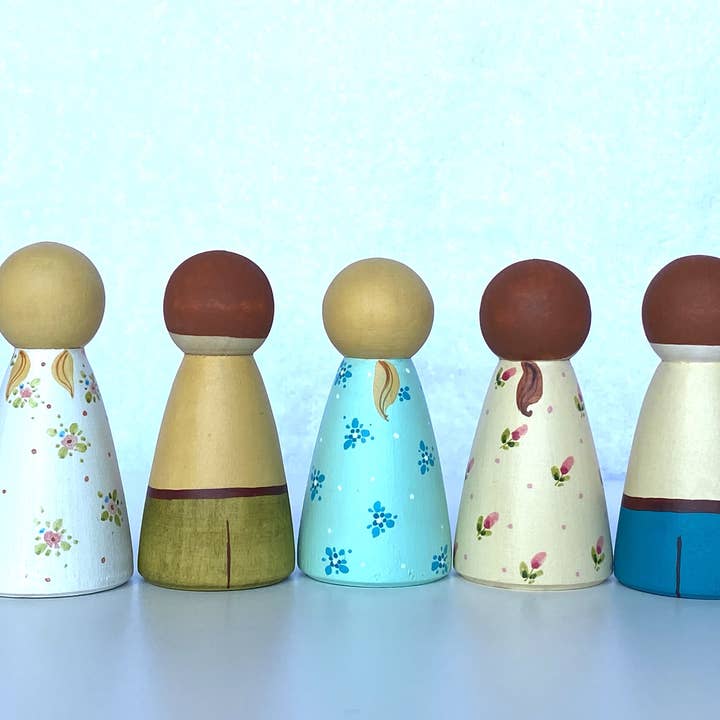 PoppyBabyCo - Wholesale Wood Toy - Kids - Wooden Peg Dolls Boy/Girl6
