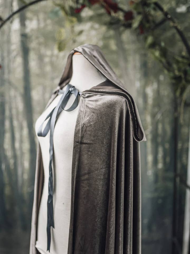 Silver Velvet hooded cape dark grey elven fantasy cloak and other Purchase Wholesale witch cloak. Free Returns & Net 60 Terms on Faire trending on Faire.