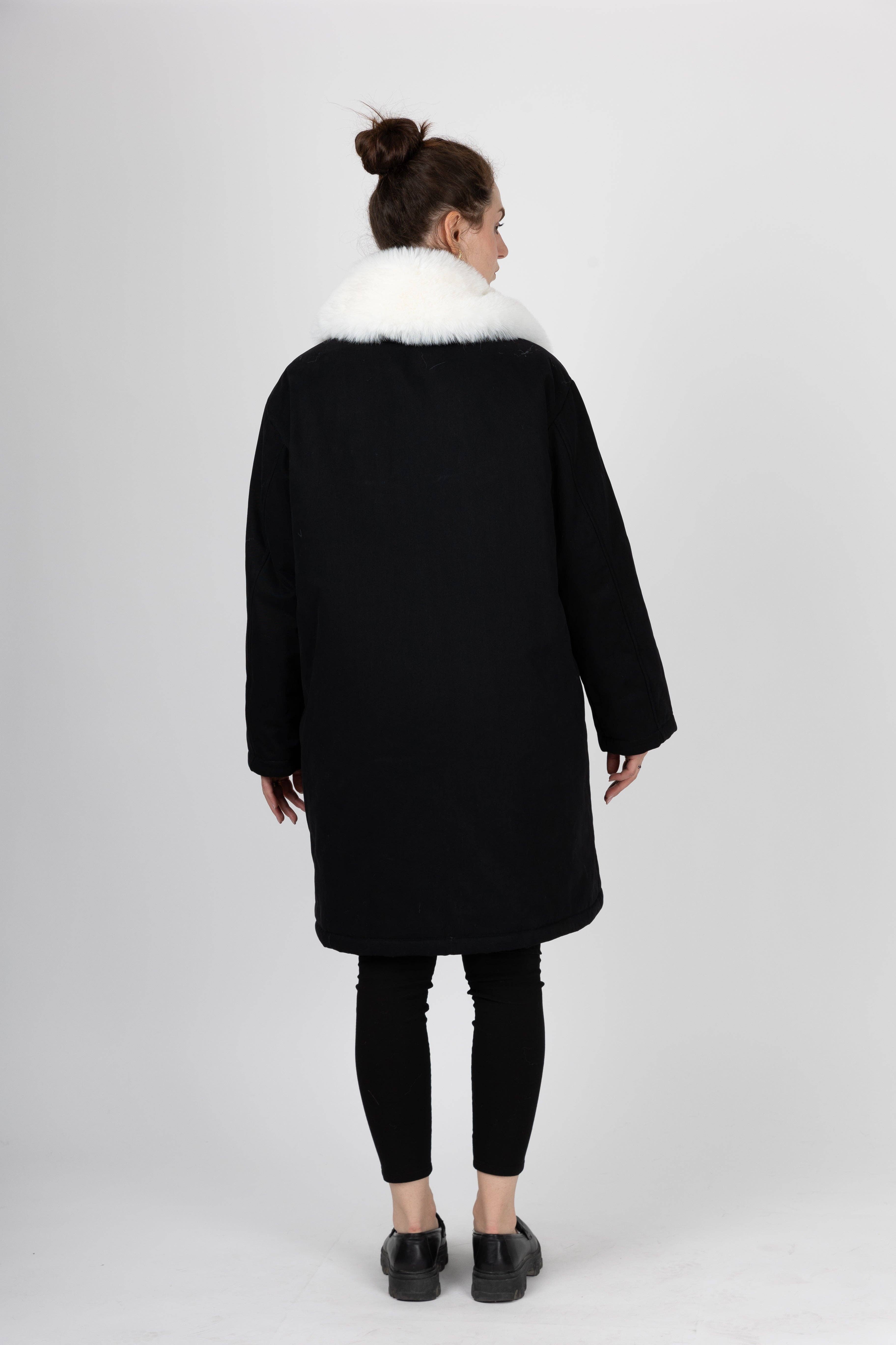 KZELL PARIS - Wholesale Parka - Women's - LONG PARKA WITH CONTRASTING FAUX FUR INTERIOR AND COLLAR3