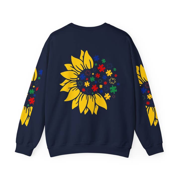 hetzelfde doel autisme mama Unisex Heavy Blend™ Crewneck Sweatshirt voor wholesale door Apparel Crush